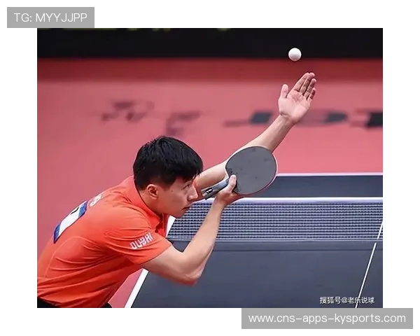 乒乓球马龙正手爆冲得分，依旧稳健